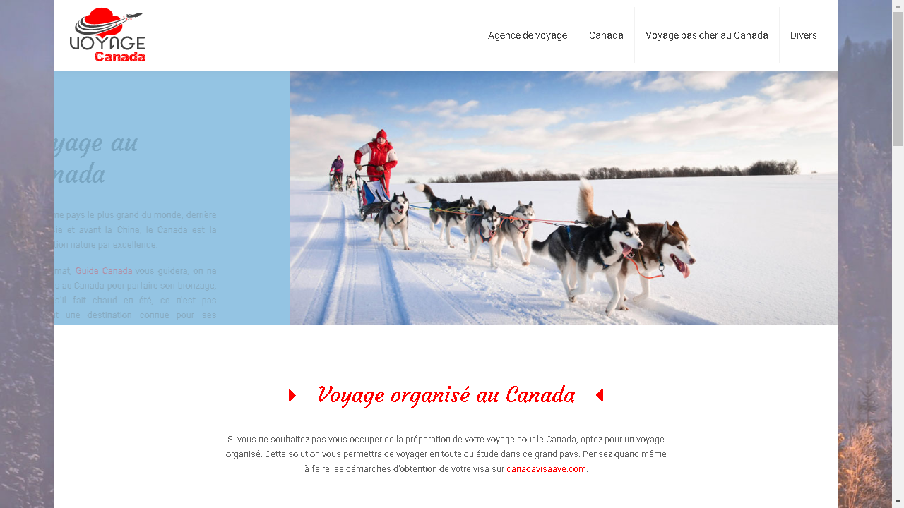 Capture d'écran de http://www.voyage-canada.net/